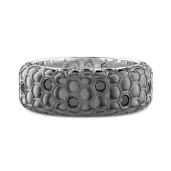 New Bague A Bande Zancan En Argent. Bagues