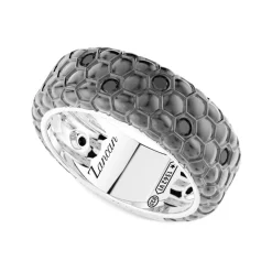 New Bague A Bande Zancan En Argent. Bagues