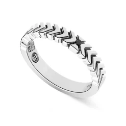 Sale Bague En Argent Avec Spinelles Noirs. Bagues