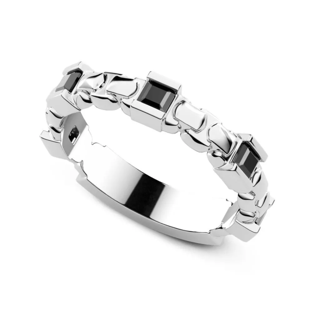 Store Bague En Argent Et Spinelle Naturel De Zancan. Bagues