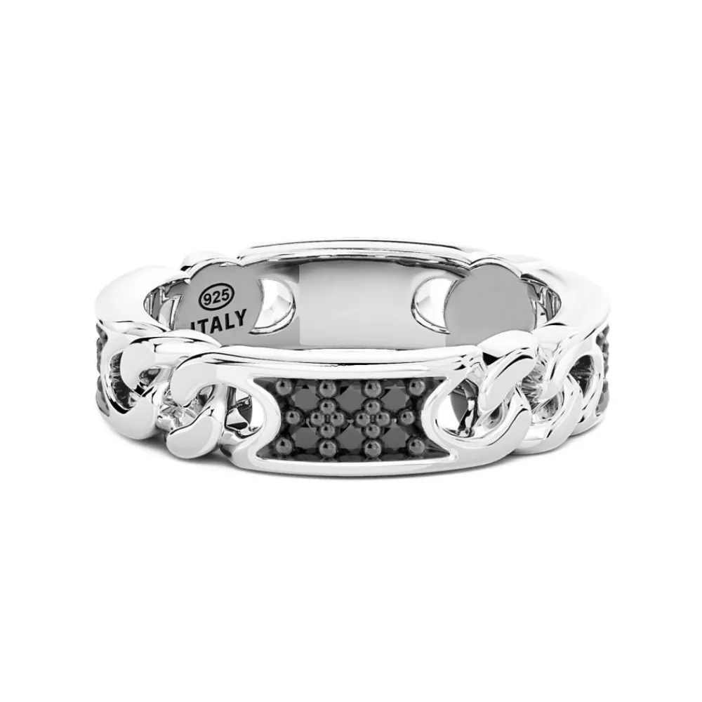Best Bague Zancan En Argent Maille Gourmette Avec Pierres Naturelles. Bagues