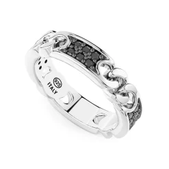Best Bague Zancan En Argent Maille Gourmette Avec Pierres Naturelles. Bagues
