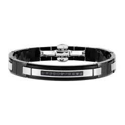 Hot Black Ceramic And Stone Bracelet. Bracelets