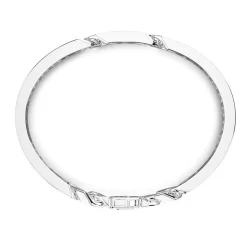 Fashion Bracelet Jonc Zancan Avec Gourmette Souple En Argent Avec Pierres. Bracelets
