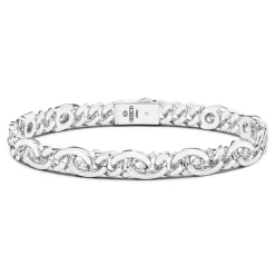 Flash Sale Bracelet Maille Seule Zancan En Argent Avec Pierres. Bracelets