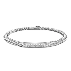 Store Bracelet Zancan En Argent Avec Plaque Et Pierres Naturelles. Bracelets