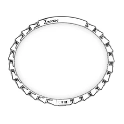 Best Sale Bracelet Zancan En Argent Avec Pierres Et Plaque Centrale. Bracelets