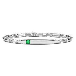 Store Bracelet Zancan En Argent Avec Plaque Centrale. Bracelets