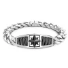 Discount Bracelet Zancan En Argent Avec Maille Gourmette Et Plaque Avec Rose Des Vents En Ceramique. Bracelets