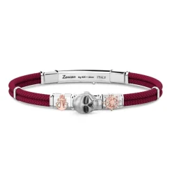 Discount Bracelet Zancan En Kevlar Avec Tete De Mort Et Elements Nautiques. Bracelets
