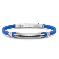 Flash Sale Bracelet Zancan En Kevlar Avec Plaque Et Pierres Noires. Bracelets