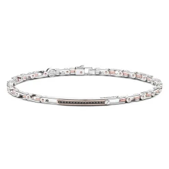 Best Sale Bracelet Zancan En Or 18 Carats Avec Diamants Noirs. Bracelets