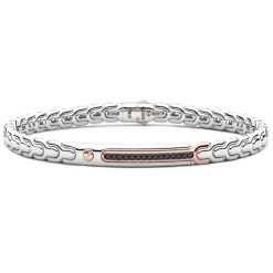Discount Bracelet Zancan En Or 18 Carats Avec Plaque Et Diamants Noirs. Bracelets