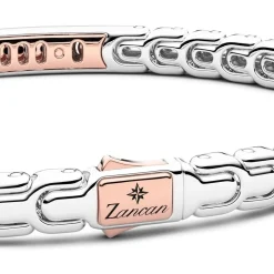 Discount Bracelet Zancan En Or 18 Carats Avec Plaque Et Diamants Noirs. Bracelets