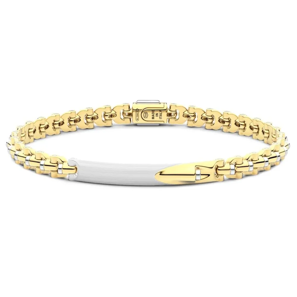 Shop Bracelet Zancan En Or 18 Carats Et Plaque Centrale. Bracelets