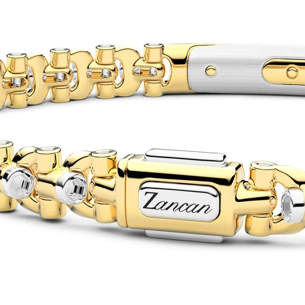 Shop Bracelet Zancan En Or 18 Carats Et Plaque Centrale. Bracelets
