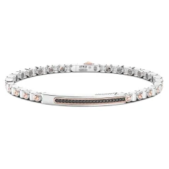 Best Sale Bracelet Zancan En Or 18 Carats Et Diamants Noirs. Bracelets