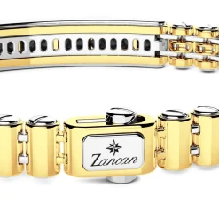 Store Bracelet Zancan En Or 18 Carats Et Diamants Noirs. Bracelets
