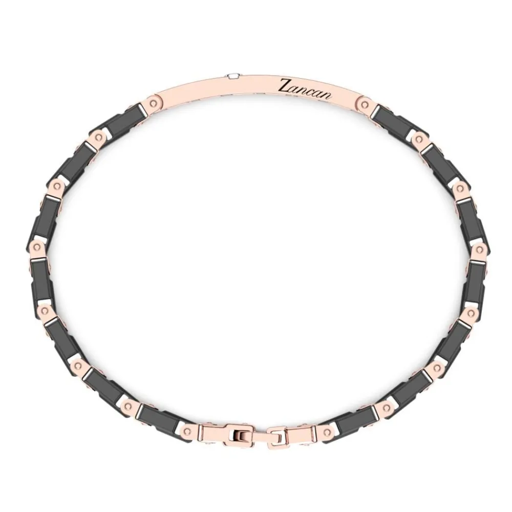 Clearance Bracelet Zancan En Or 18Kt Et Ceramique Noire. Bracelets