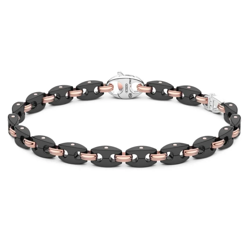 Sale Bracelet Zancan En Or 18Kt Et Ceramique Noire. Bracelets