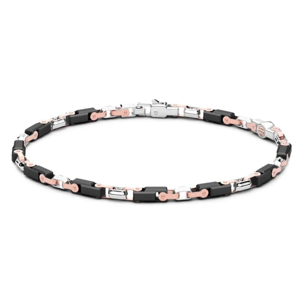New Bracelet Zancan En Or 18Kt Et Ceramique Noire. Bracelets