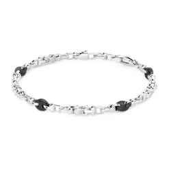 Fashion Bracelet Zancan Maille Seule En Argent Et Ceramique. Bracelets