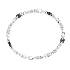 Fashion Bracelet Zancan Maille Seule En Argent Et Ceramique. Bracelets