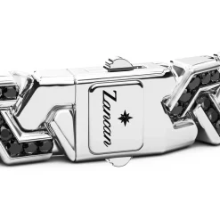 Discount Bracelet Zancan Maille Seule En Argent Avec Pierres. Bracelets