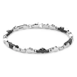 Hot Bracelet Zancan Maille Seule En Argent Et Ceramique. Bracelets