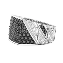 Store Chevaliere Zancan En Argent Avec Pierres. Bagues