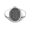 Best Sale Chevaliere Zancan En Argent Avec Pierres Noires. Bagues