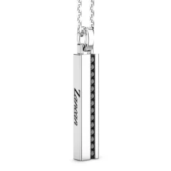 Shop Collier Zancan En Argent Avec Pendentif Plaque Verticale. Colliers