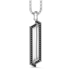Shop Collier Zancan En Argent Avec Pendentif Plaque Et Pierres. Colliers