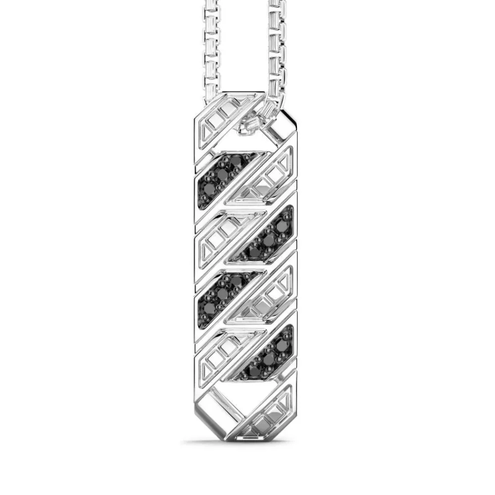 Cheap Collier Zancan En Argent Avec Pendentif Plaque Et Pierres. Colliers
