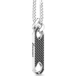 Discount Collier Zancan En Argent Avec Pendentif Plaque Et Pierres. Colliers
