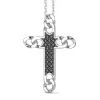 New Collier Zancan En Argent Avec Pendentif Croix Et Pierres Naturelles. Colliers