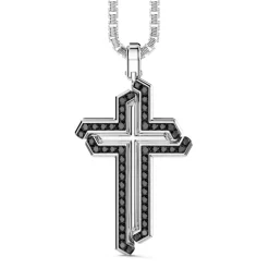 Discount Collier Zancan En Argent Avec Pendentif Croix Et Pierres. Colliers