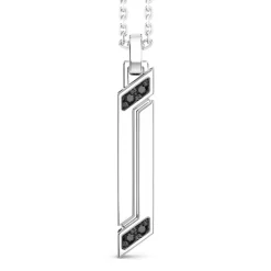Outlet Collier Zancan En Argent Avec Pendentif Plaque Verticale. Colliers