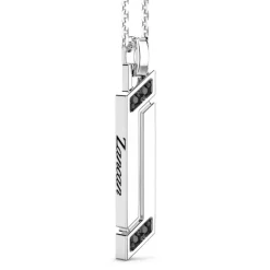Outlet Collier Zancan En Argent Avec Pendentif Plaque Verticale. Colliers