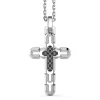 Cheap Collier Zancan En Argent Avec Pendentif Croix Et Pierres Noires. Colliers