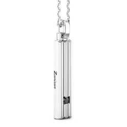 Clearance Collier Zancan En Argent Avec Pendentif Plaque Verticale. Colliers