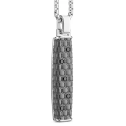 Hot Collier Zancan En Argent Avec Pendentif Baguette. Colliers