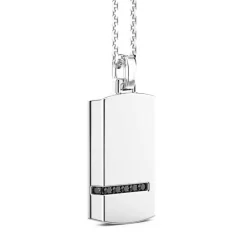 New Collier Zancan En Argent Avec Pendentif Plaque. Colliers