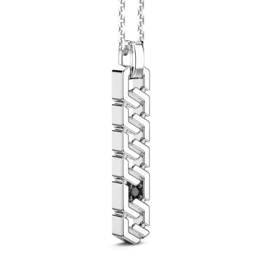 Cheap Collier Zancan En Argent Avec Pendentif Plaque Verticale. Colliers