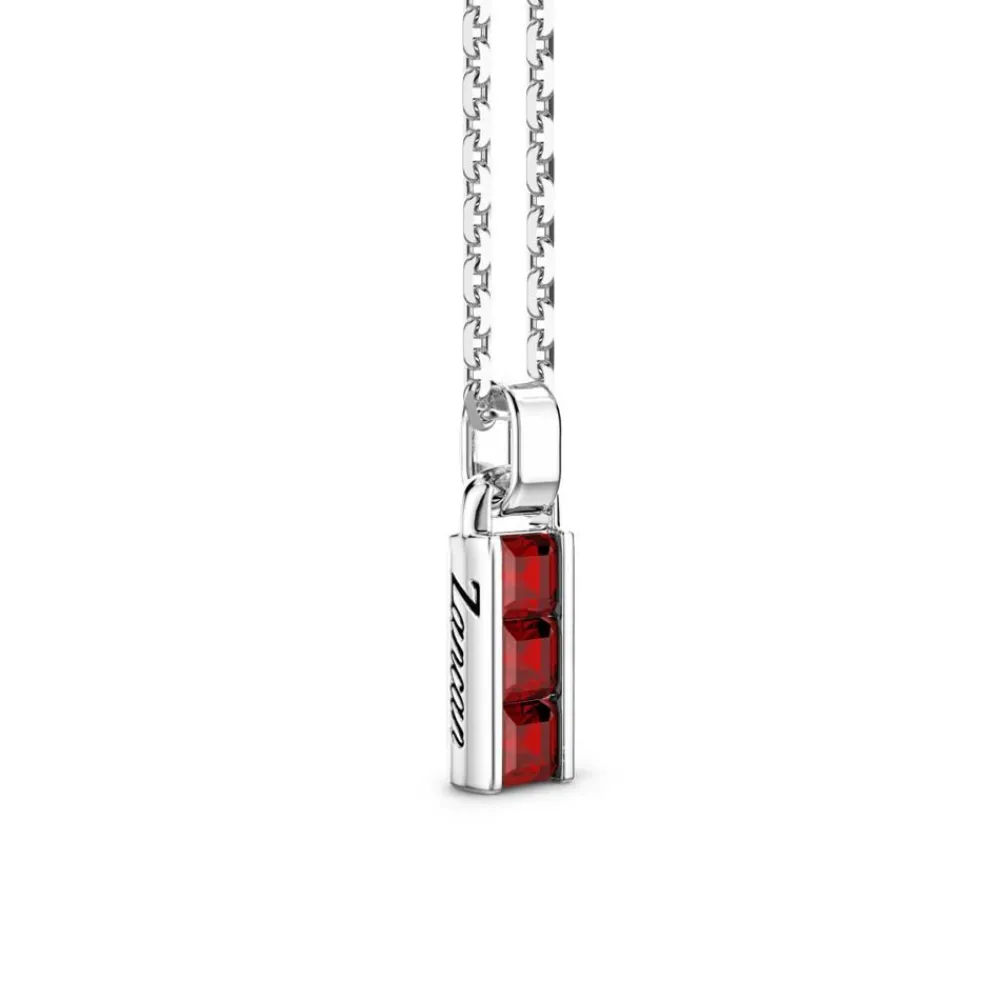 Cheap Collier Zancan En Argent Avec Pendentif Baguette. Colliers