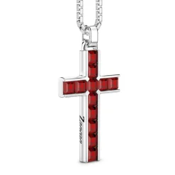 Best Sale Collier Zancan En Argent Avec Pendentif Croix Et Pierres Naturelles. Colliers