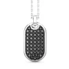Fashion Collier Zancan En Argent Avec Pendentif Plaque Et Pierres Noires. Colliers