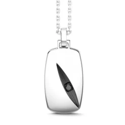 Clearance Collier Zancan En Argent Avec Pendentif Plaque. Colliers