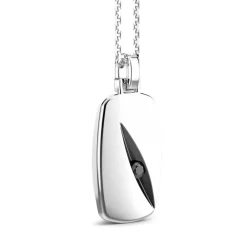 Clearance Collier Zancan En Argent Avec Pendentif Plaque. Colliers