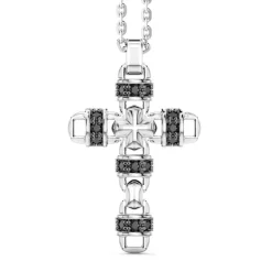 Hot Collier Zancan En Argent Avec Pendentif Croix Et Pierres Naturelles. Colliers